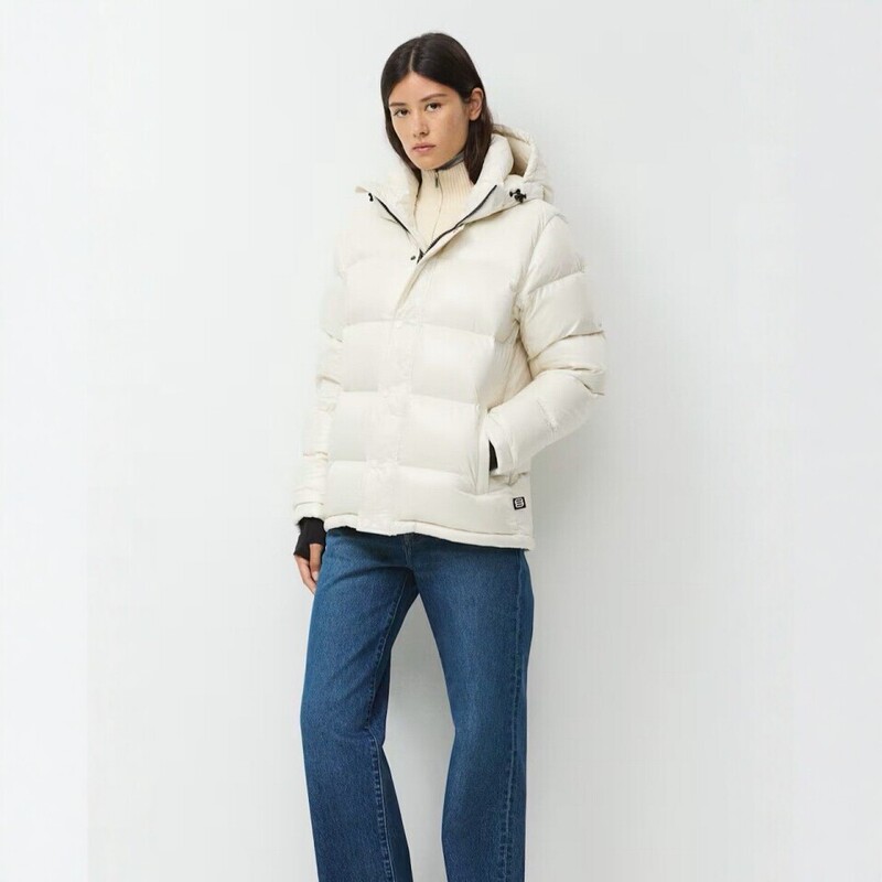 Aritzia Five-Pocket Short Hooded down Jacket Super Puff Extreme Cold Loose Thickened White Goose down Coat Aritzia Five-Pocket Short Hooded down Jacket Super Puff Extreme Cold Loose Thickened White Goose down Coat