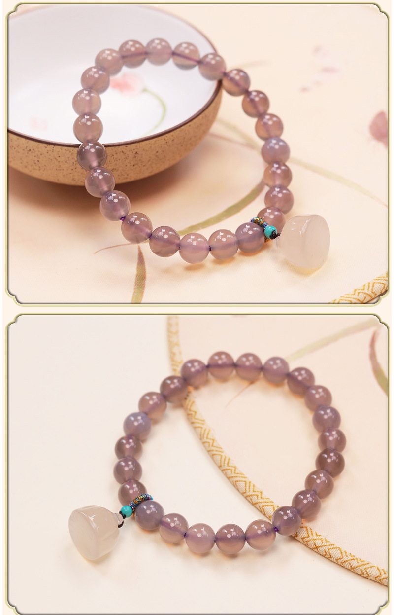 DLC19023 B063烟紫玉髓手链