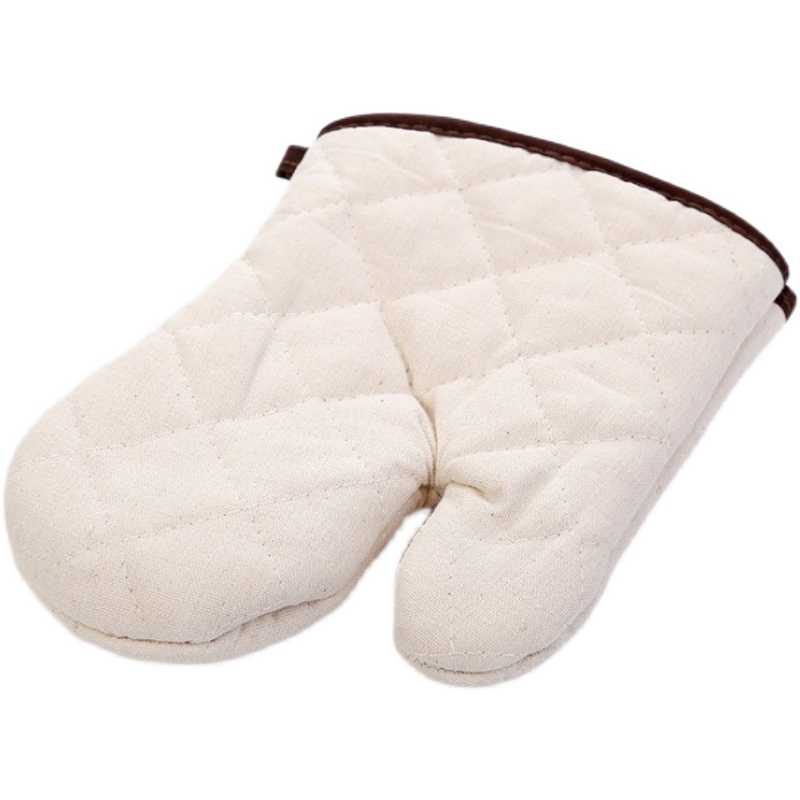 두꺼운 순면 전자 레인지 장갑 비 슬립 방지 고온 단열 장갑 오븐 베이킹 안티 스케일링 노스 골드