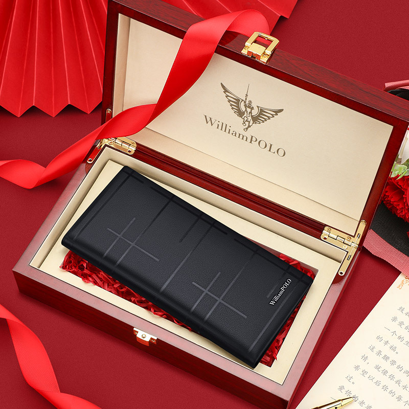 블랙 롱 "단단한 나무 선물 상자]