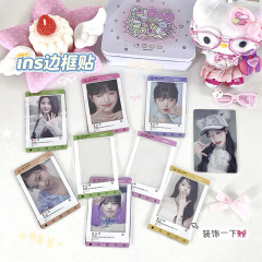 オリジナルインスタイルかわいいポラロイドミニボーダーステッカーアイドル追跡 3inch 小さなカード装飾ステッカーガールハート