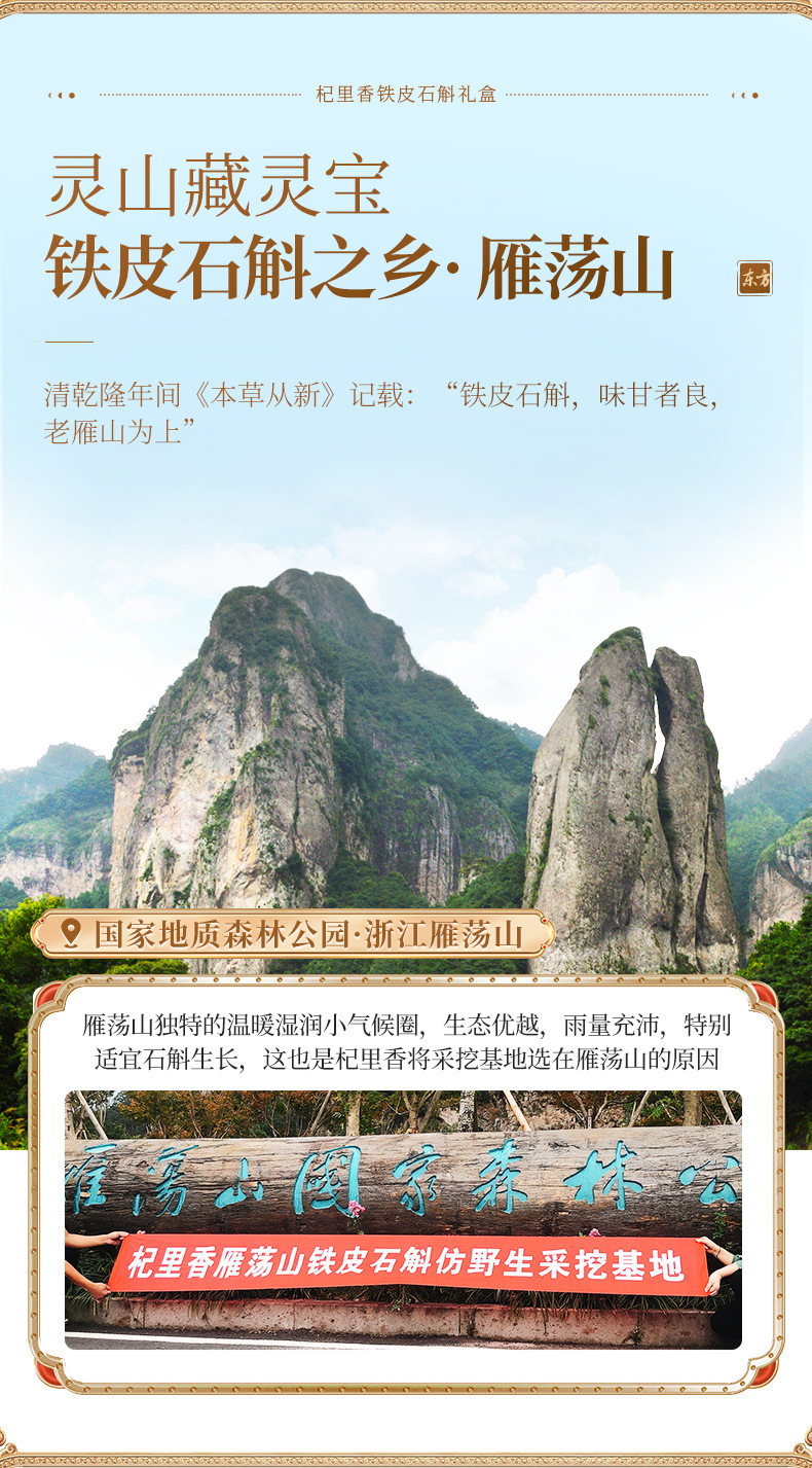 Dried Dendrobium Stem Shihu Fengdou Gift Box 160g Two Jars Five Year Yandang Mountain quality and texture