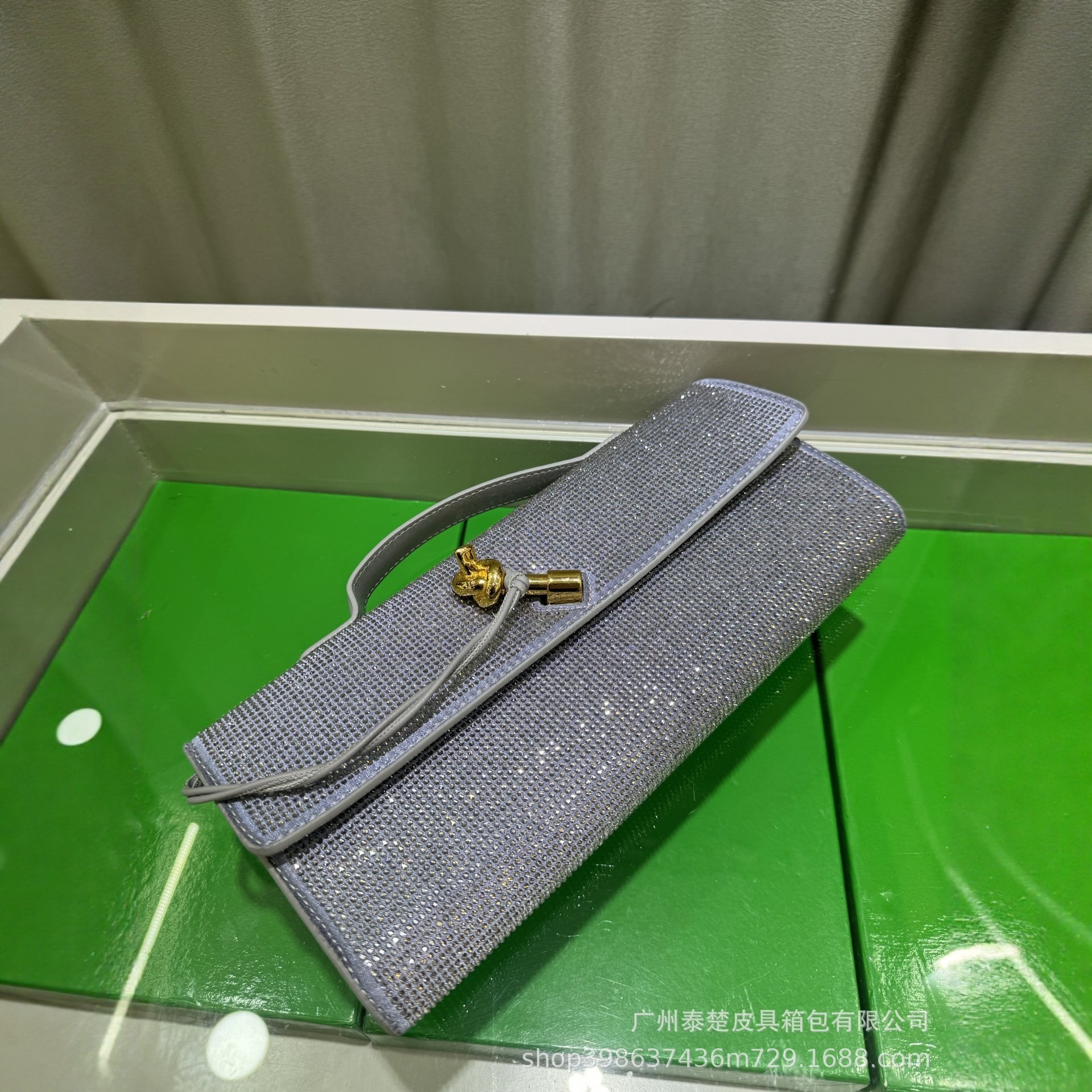 2025 New Diamond-Encrusted Women's Clutch Bag, Luxury Envelope Evening Bag, Fashionable Versatile Crossbody Bag With Box - Thumbnail 2