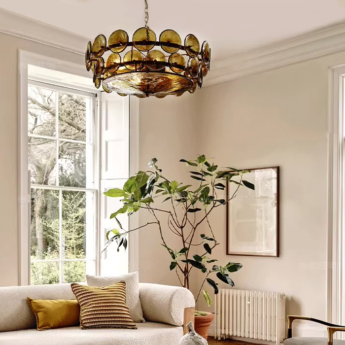 Murano Murano French-style retro living room chandelier designer glass American medieval classic restaurant lighting