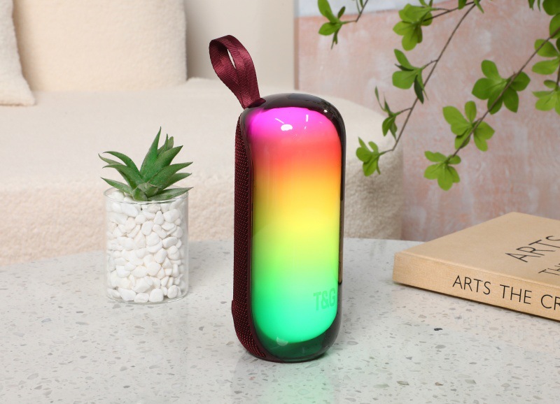 Transfronterizo nuevo TG448 altavoz Bluetooth RGB luz de atmósfera portátil pequeño subwoofer tarjeta de audio Bluetooth