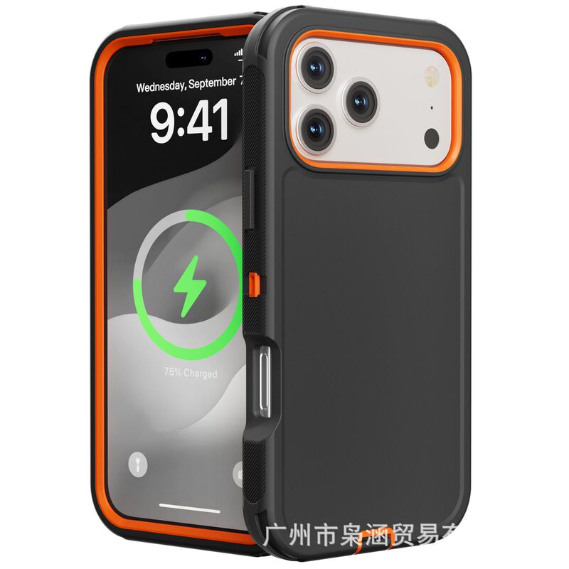 iPhone17ProMax 3-in-1 ロボット携帯電話ケース Apple 保護カバー 3-in-1 携帯電話ケースに適した国境を越えた|undefined