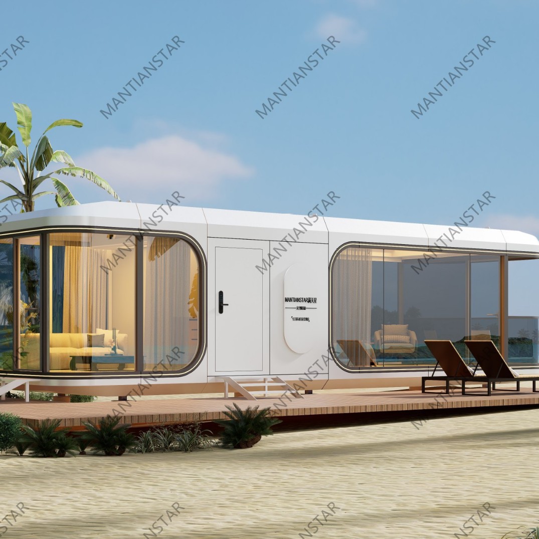 Casas móviles modulares de dos pisos cápsula espacial casa de vacaciones apartamento turístico punto escénico cápsula de manzana desmontaje alojamiento residencial