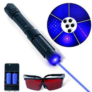 High-Power Laser Laser Pen Blue Light Starry Sky Long-Range Laser Flashlight 20W Outdoor Self-Defense Rescue Laser Light