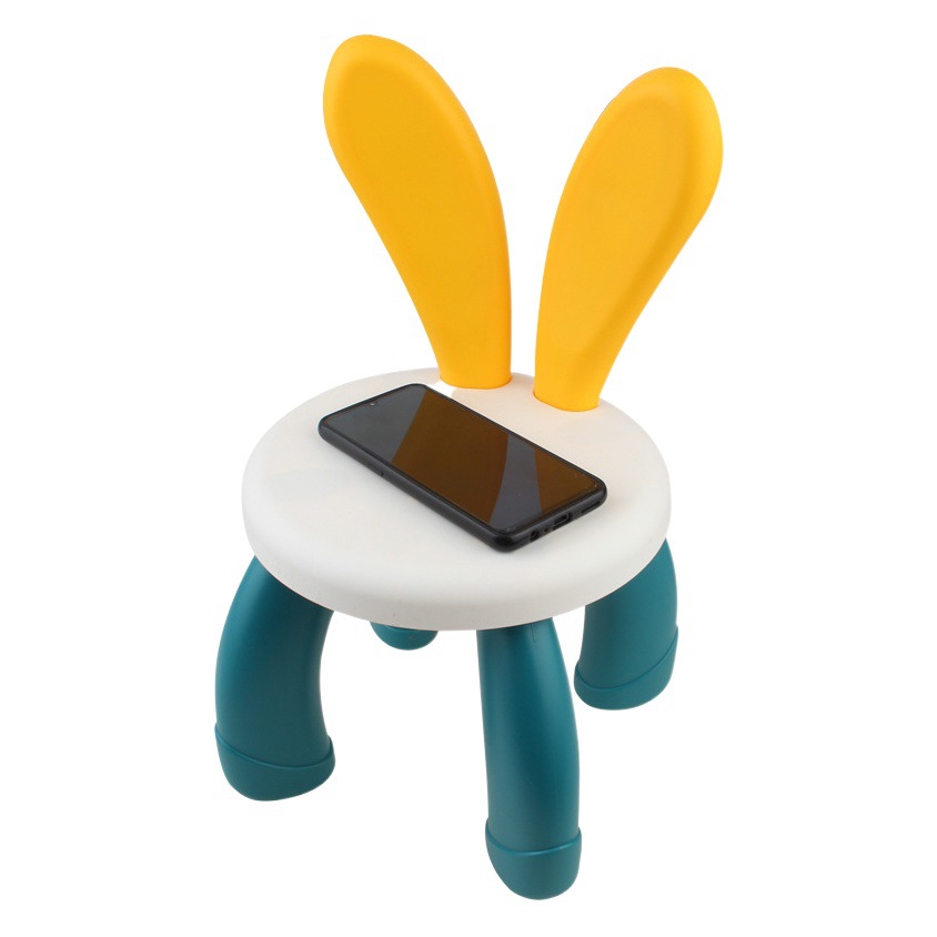 Children's Building Block Table Rabbit Chair Baby Bench Kindergarten Children's Plastic Stool Gift Dropshipping