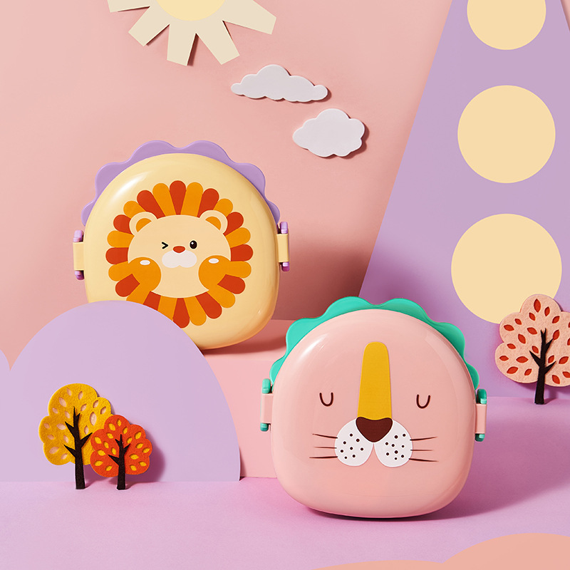 Baby Portable Lunch Box Little Lion Set Tableware Baby Food Bowl Home Independent Eating Tableware Set