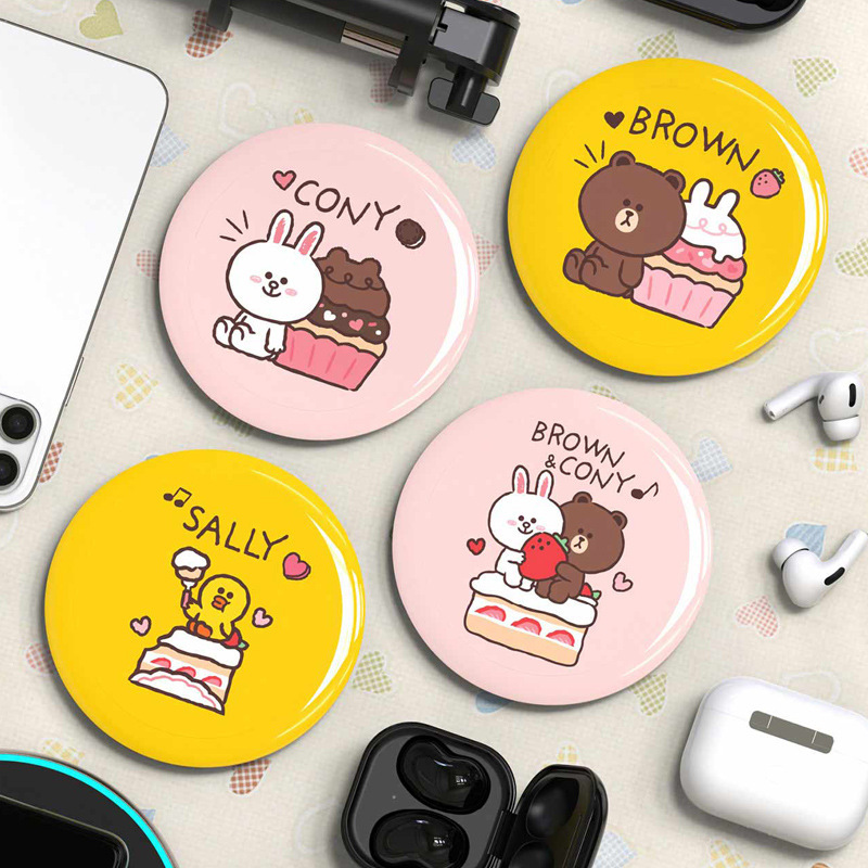 Korean line friends Brown Bear PC Cartoon Wireless Charger Fast Charging Base Portable Wireless Charging Base