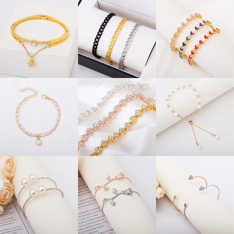 European and American Popular Environmentally Friendly Roman Bracelet for Women, Accessible Luxury Heart Diamond Fashion High-End Personalized Pearl Bracelet Jewelry European and American Popular Environmentally Friendly Roman Bracelet for Women, Accessible Luxury Heart Diamond Fashion High-End Personalized Pearl Bracelet Jewelry