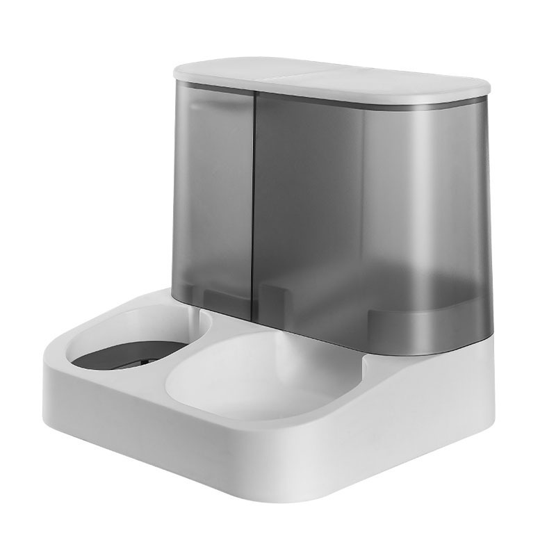 Mascota perro automático para beber y alimentación dispositivo 2.8L gran capacidad transparente visual tazón de almacenamiento de alimentos tazón de perro tazón gato