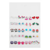 Fruit earrings, set, suitable for import, simple and elegant design, Korean style, 20 pair