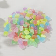 2CM夜光石园林鱼缸水族造景荧光发光鹅卵石彩色石子人造萤石跨境