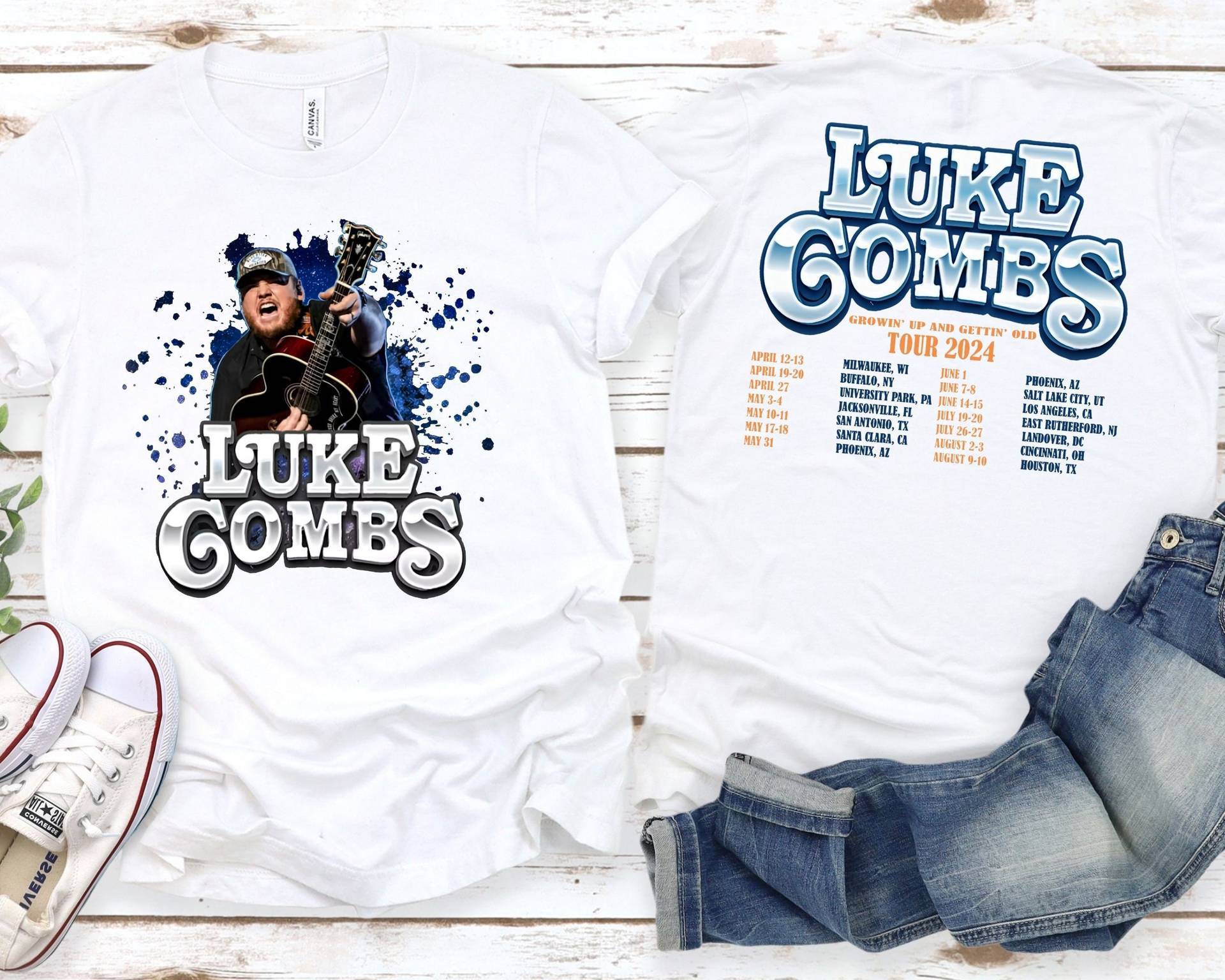 Luke Combs 2024 Tour Shirt Merch Fans Essentials Bullhead