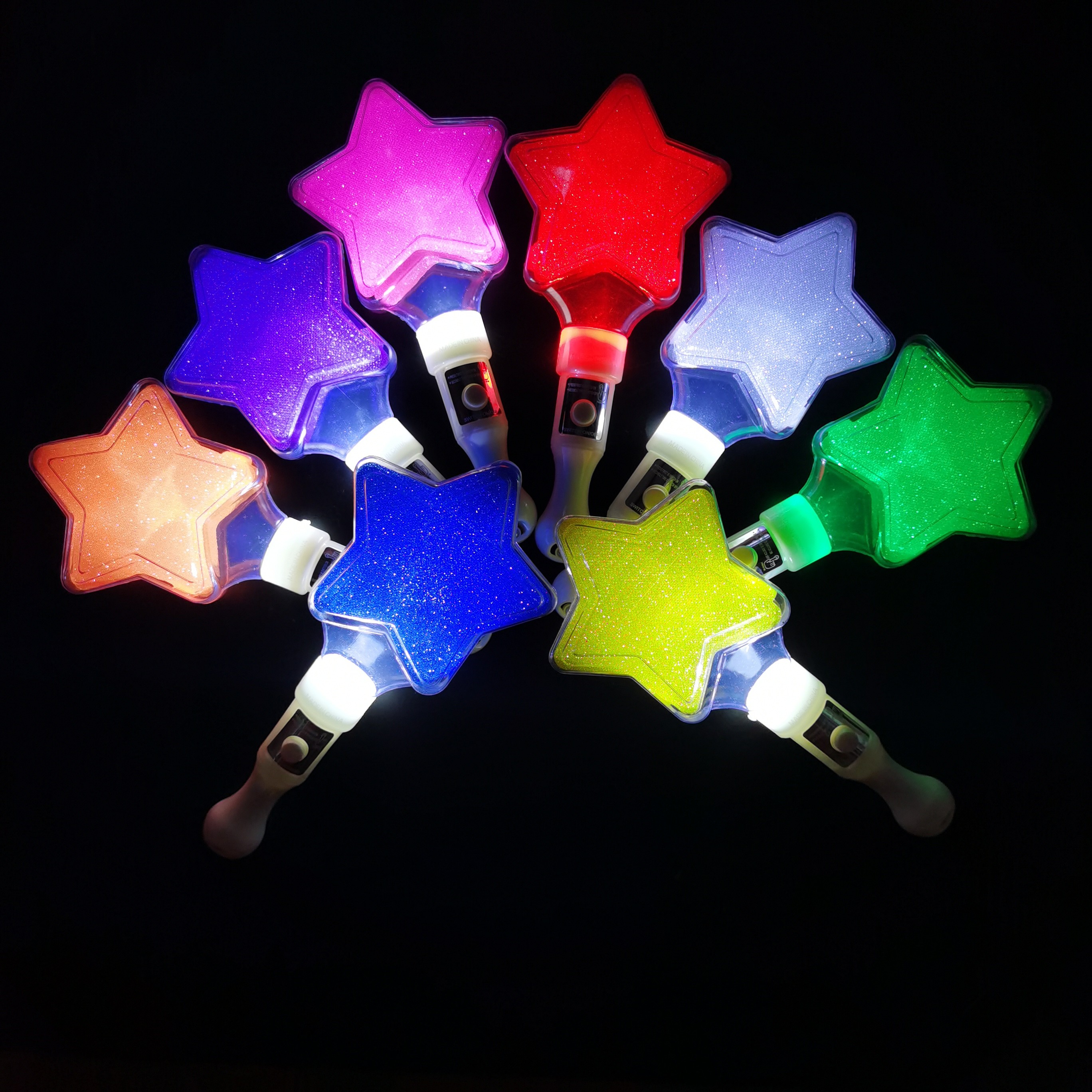 Estrella de cinco puntas corta mezclada en color (el color se puede anotar)