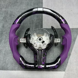 外贸热销适用宝马F底盘3系5系X3X5M3M6碳纤维汽车方向盘改装定制