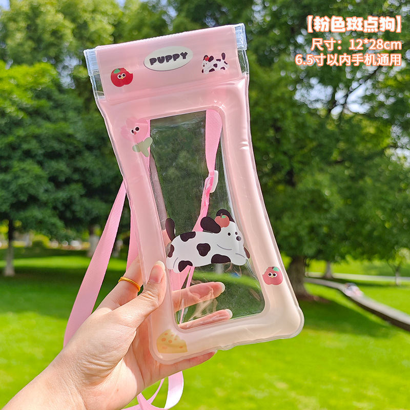 漫画のカラフルな携帯電話防水バッグエアバッグユニバーサル防水携帯電話バッグタッチスクリーンシール防塵ラフティングシールバッグ|undefined