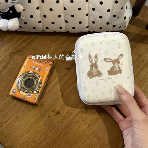 Floral Bunny Ccd Anti-Drop Camera Bag Digital Large-Capacity Portable Protective Case for Canon, Sony, Fuji, Nikon