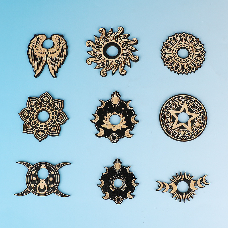 Cross-Border Hot-Selling Crystal Ball Display Stand Wooden Stand Mini Wooden Sphere Base Christmas Gift