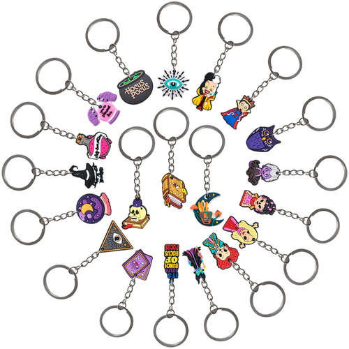 20 keychain gifts keychain accessories DIY school bag decorations PVC soft rubber gifts are accessories cartoon