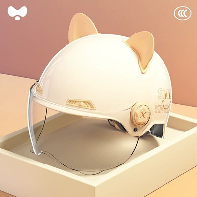Motosiklet kaskı (dəbilqə) Women's 3C Certified, All-Season Use - 3c-single-lens-white-hd-short-lens-class-a-new-national-standard-one-size-fits-all