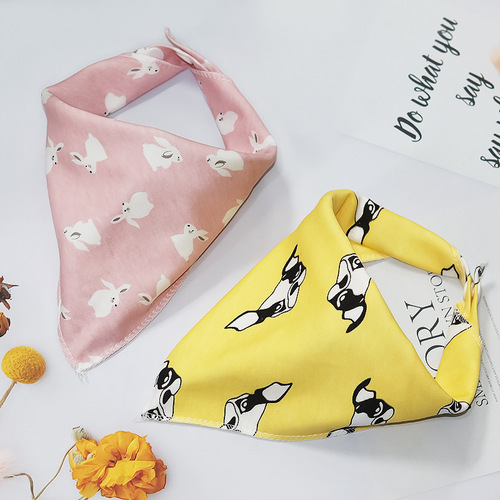Pet triangle towel Shengyi manufacturer wholesale soft cat bib dog bib comfortable cotton pet saliva towel