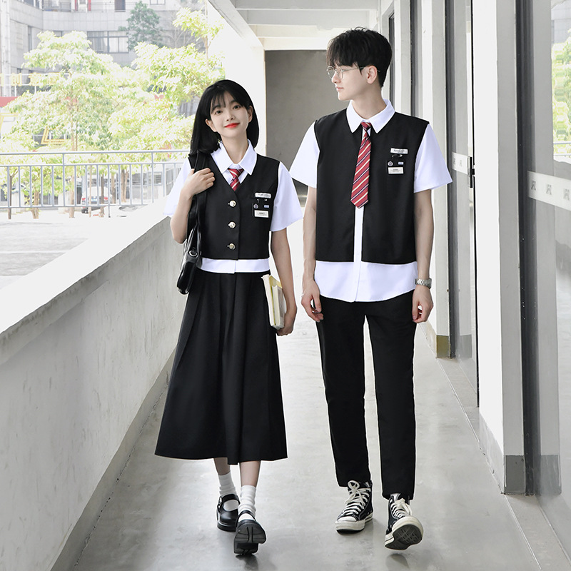 jk Uniform Female College Style High School Student Class Clothes Summer Japanese Style Vest Coat Spring and Summer Games School Uniform Set