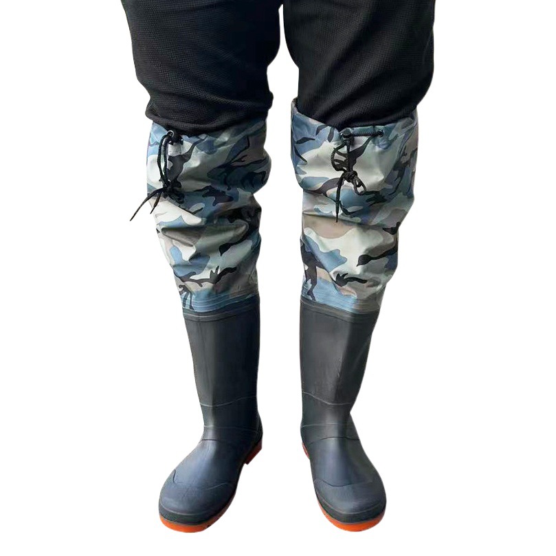 Dining Pants, Rain Boots with Rain Pants, Waterproof Leather Forks, Men's Fishing Boots, Fishing Pants, Nylon Waders with Legs
