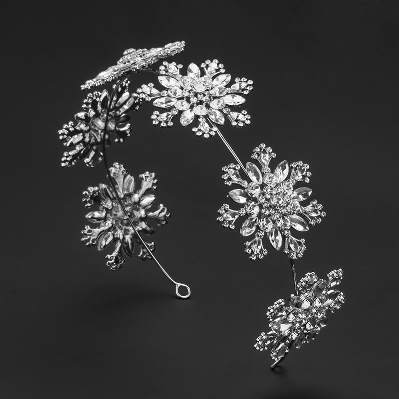 2022 nuevo copo de nieve forma banda de pelo Navidad fiesta cumpleaños corona boda foto accesorios tocado