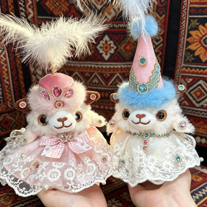 Internet Celebrity Baza Xinjiang Ethnic Style Rich Sheep Plush Toy Creative Gift Plush Keychain Pendant Wholesale