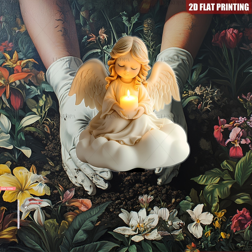 跨境花园桩插牌亚克力庭院地插盆栽装饰场景点缀植物装饰