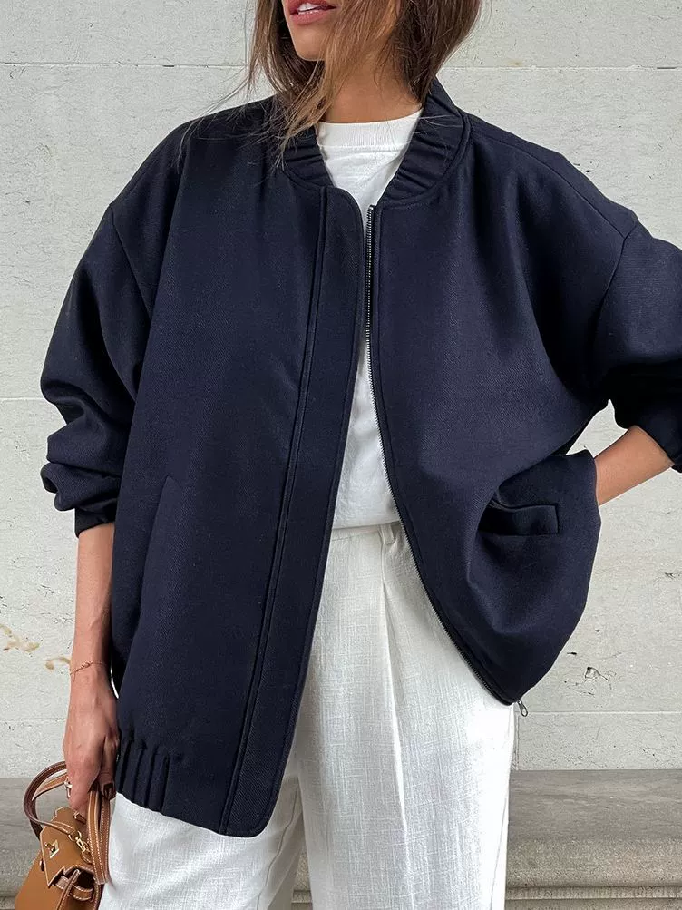 Пиджак-бейсбол oversize, европейский стиль, стиль trench, вариант 100% хлопок, размеры S–L
