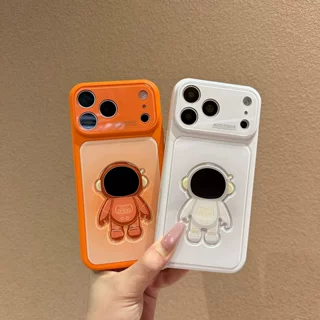 适用iPhone18promax立体宇航员玻璃手机壳苹果17马卡龙肤感保护套