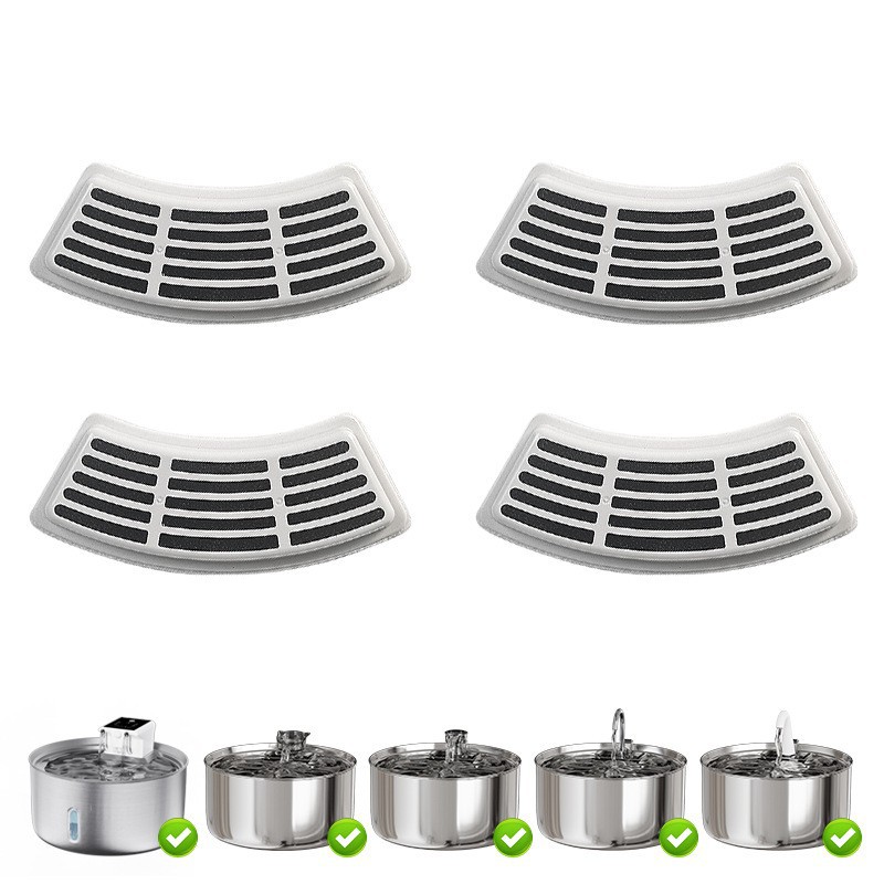 Filtros para bebedores de agua para mascotas adaptados a una variedad de bebedores de agua para gatos multifiltración de cabello de filtro de algodón carbón activado