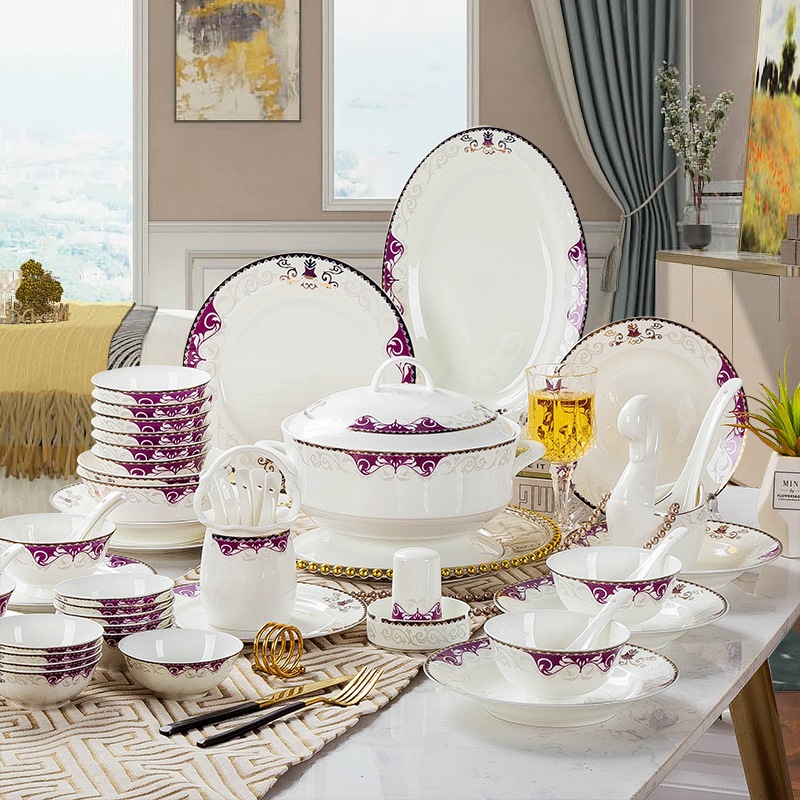 Dishes Set Ceramic Japanese Bowl Home Gift Box Full Set Of Bone China Plates Tableware Dishes Creative Bone China Gifts