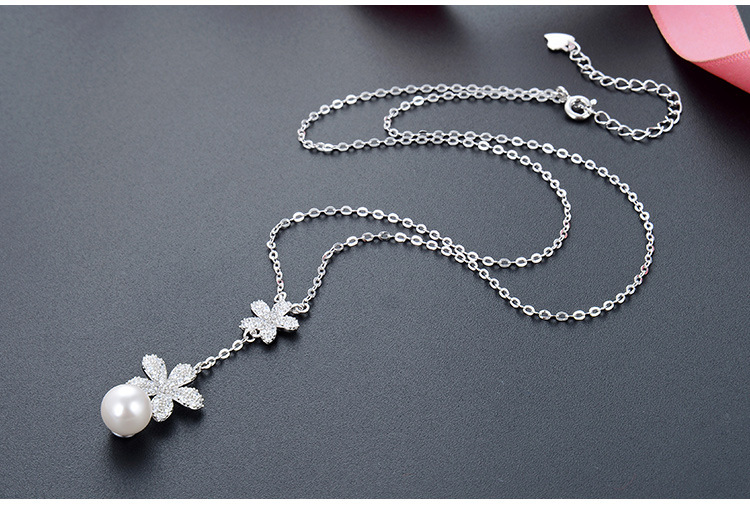 New Creative Pearl Pendant Korean S925 Sterling Silver Freshwater Pearl Necklace display picture 4