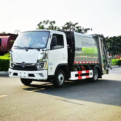 Foton Aoling Electric Compression Garbage Truck, New Energy 5.8 Cubic Meter Garbage Truck for Municipal Sanitation Waste Collection and Classification