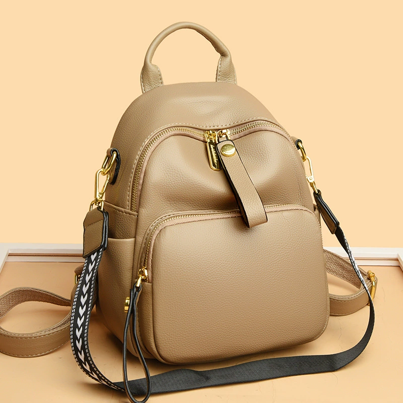 Handheld leather backpack, quality universal bag, style