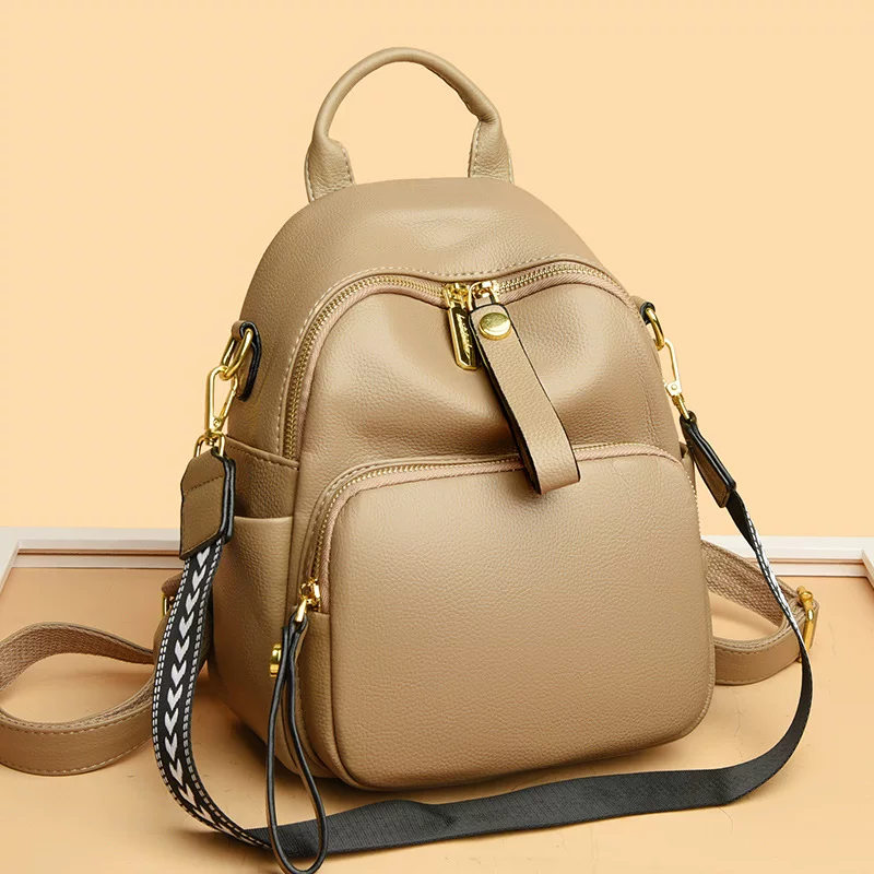 Handheld leather backpack, quality universal bag, style