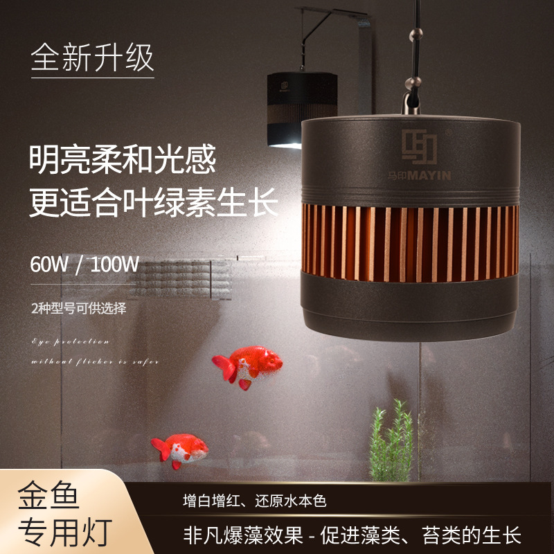 小売馬印刷ダウンライト三色 LED 水槽金魚ランプ特別な藻類と苔の水族館水槽蘭長寿ランプ|undefined