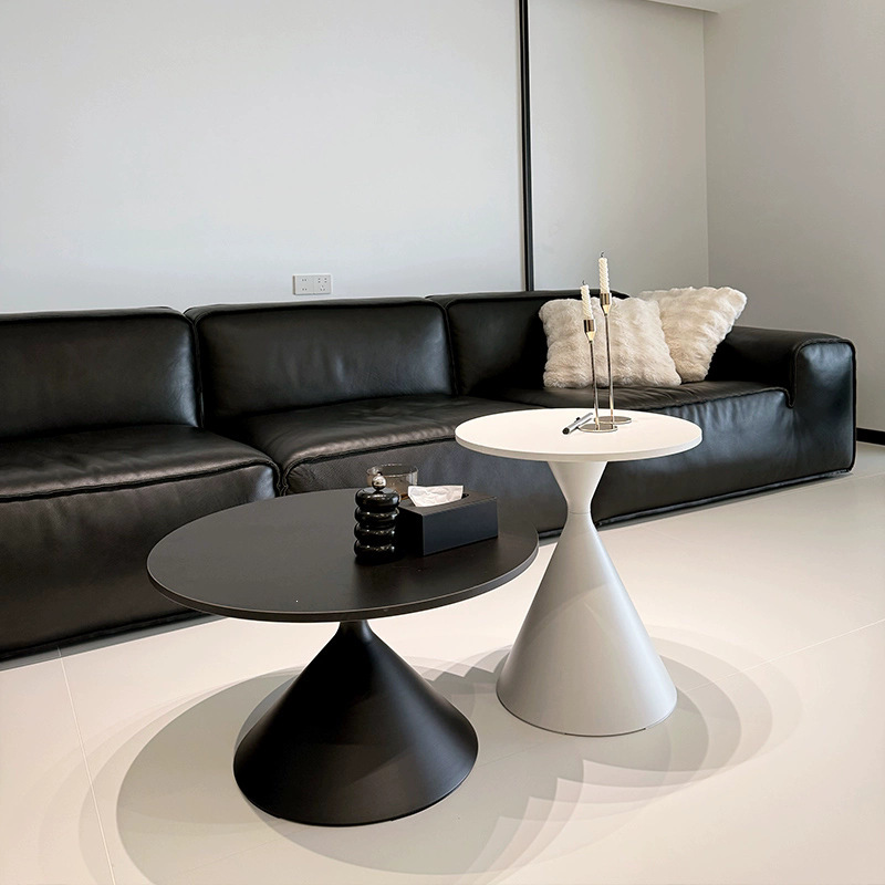 Cream-Style Coffee Table for Home Use, Minimalist Living Room, Small Apartment, Modern Simple High-End Feel, Round Coffee Table, Trendy Side Table Cream-Style Coffee Table for Home Use, Minimalist Living Room, Small Apartment, Modern Simple High-End Feel, Round Coffee Table, Trendy Side Table