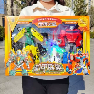 战神金刚机甲联盟变形机器人模型套装儿童玩具机构礼品奖励颁发