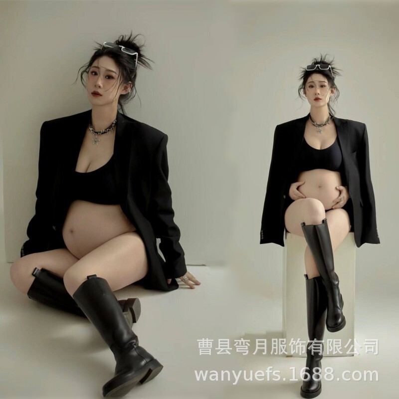 Photo Studio Pregnant Women Photography Clothing New Fashion Simple Western Style Suit suit Pregnant Mother Suit Photo Clothing