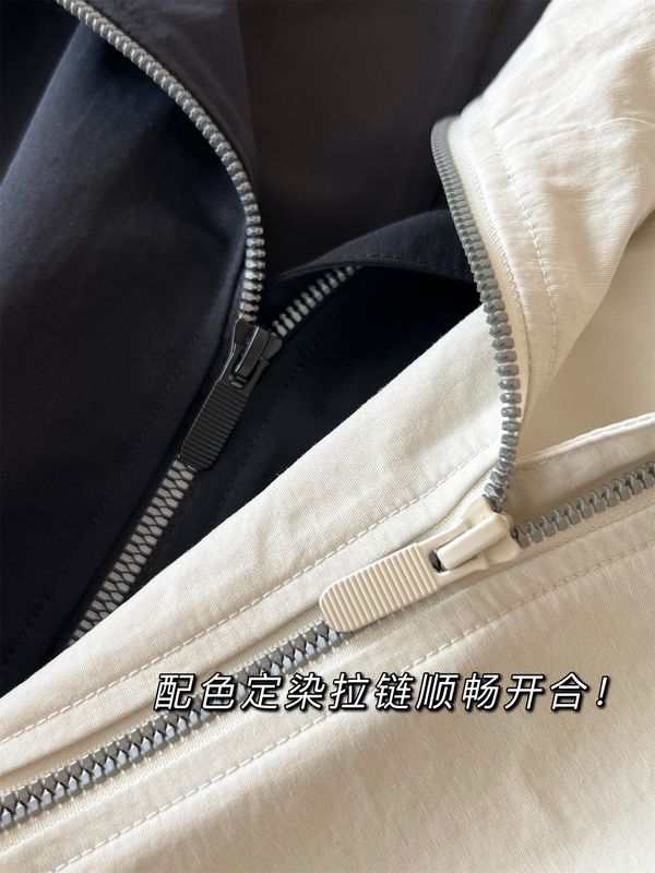 高端LU家宽松休闲防风连帽工装夹克小个子短款风衣冲锋衣外套女秋|undefined