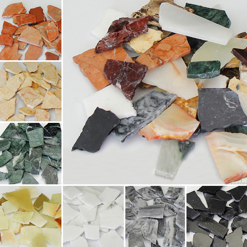 DIY Stone Fragments, Marble Irregular Pieces, Granite Stone, Jade Mosaic, Irregular Handmade Materials, Tiles
