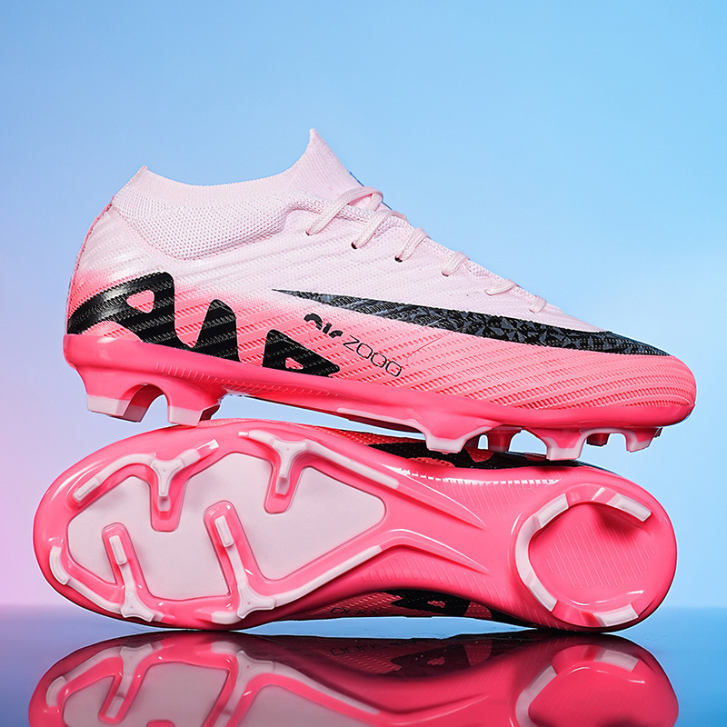 Transfronterizo comercio exterior 2025 nuevos zapatos de fútbol de alta altura, zapatos de fútbol TF, zapatos de entrenamiento de clavos 15 hombres