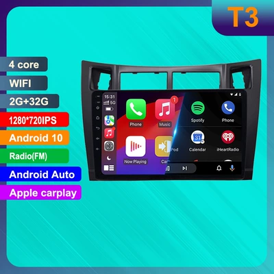 Suitable for Toyota Yaris 05-12 Gps Android Car Navigator Bluetooth Reversing Image Carplay (DVD Navigation) - 232g-wifi