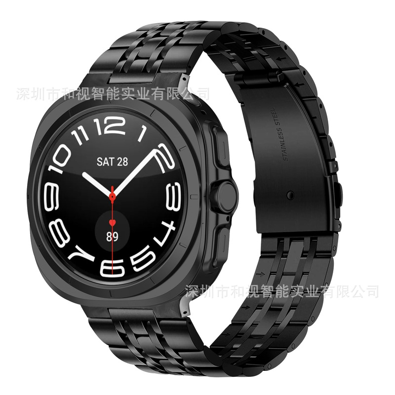 Suitable for Samsung Galaxywatch8/Classic Stainless Steel Metal One-Piece Seven-Bead Ultra2 Watch Steel Band